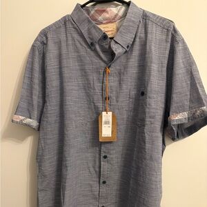 Weatherproof Casual Blue Button-Down Shirt